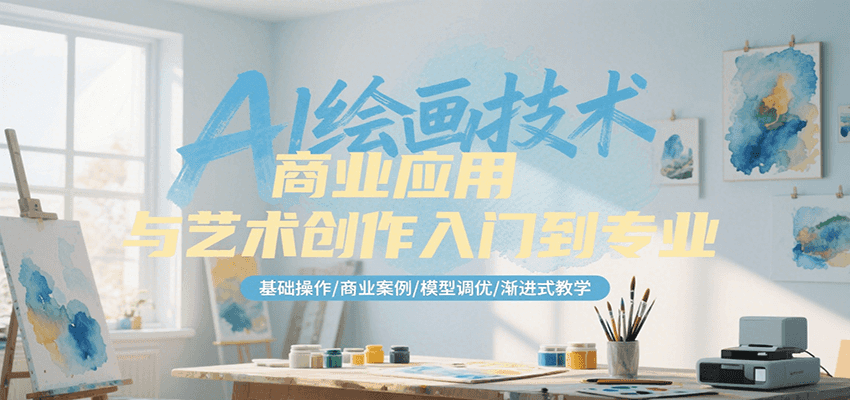 AI绘画技术商业应用与艺术创作入门到专业，基础操作/商业案例/模型调优/渐进式教学-小根博客