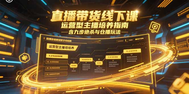 直播带货线下课，运营型主播培养指南，含九步绝杀与仓播玩法-小根博客