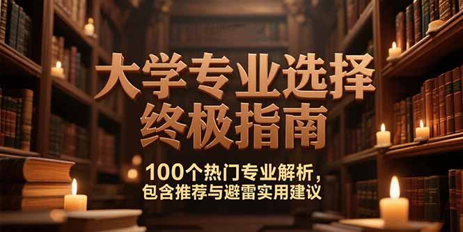 付费文：大学专业选择终极指南,100个热门专业解析,包含推荐与避雷实用建议-小根博客