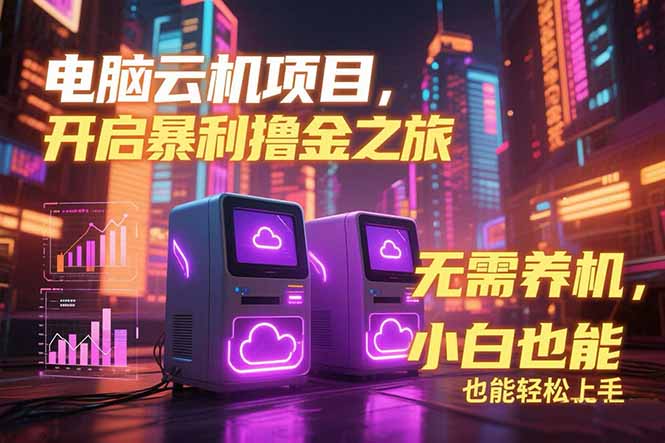 电脑云机项目 暴力撸金玩法，不需要养机 配置没有要求 单机100个窗口一…-小根博客