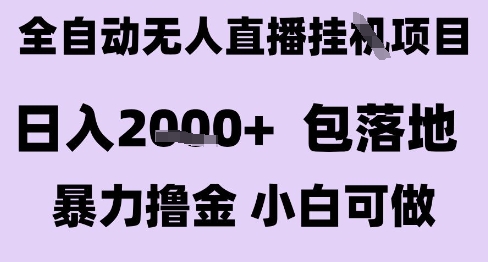 最新全自动抖音无人直播挂G项目，日入2k+ 包落地暴力撸金，小白可做【揭秘】-小根博客