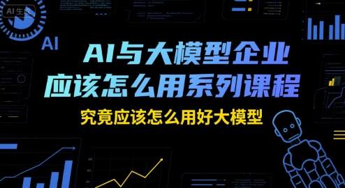 AI与大模型企业应该怎么用系列课程，究竟应该怎么用好大模型-小根博客