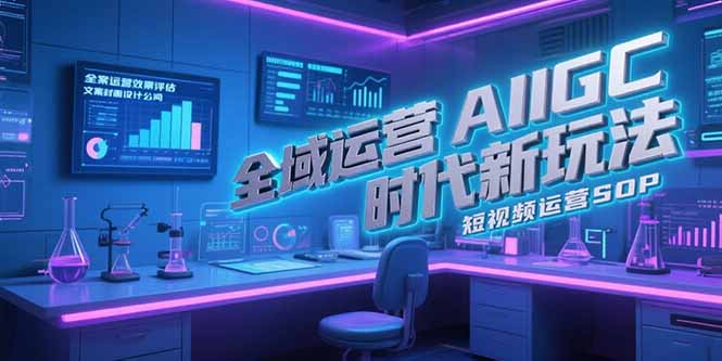 全域运营AIGC时代新玩法，文案封面设计公式，短视频运营SOP-小根博客