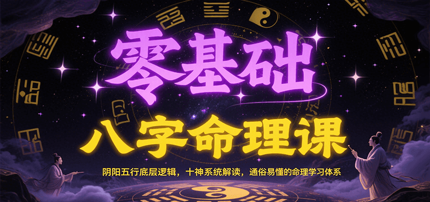 零基础八字命理课：阴阳五行底层逻辑，十神系统解读，通俗易懂的命理学习体系-小根博客