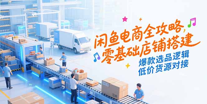 闲鱼电商全攻略，零基础店铺搭建，爆款选品逻辑，低价货源对接-小根博客