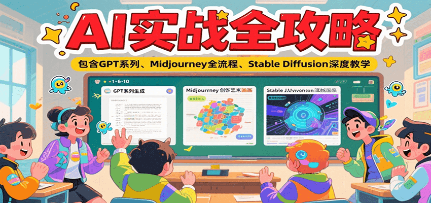 AI实战全攻略，包含GPT系列、Midjourney全流程、Stable Diffusion深度教学-小根博客