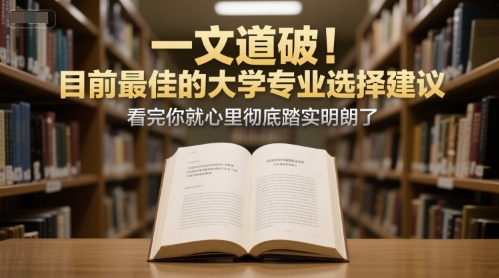 付费文章：一文道破！目前最佳的大学专业选择建议，看完你就心里彻底踏实明朗了-小根博客