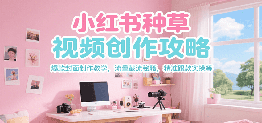 小红书种草视频创作攻略，爆款封面制作教学 ，流量截流秘籍 ，精准跟款实操等-小根博客