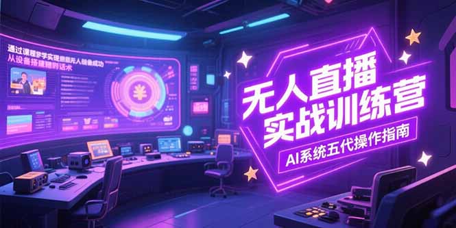 无人直播实操训练营，从设备搭建到话术，AI系统五代操作指南(7月更新-小根博客